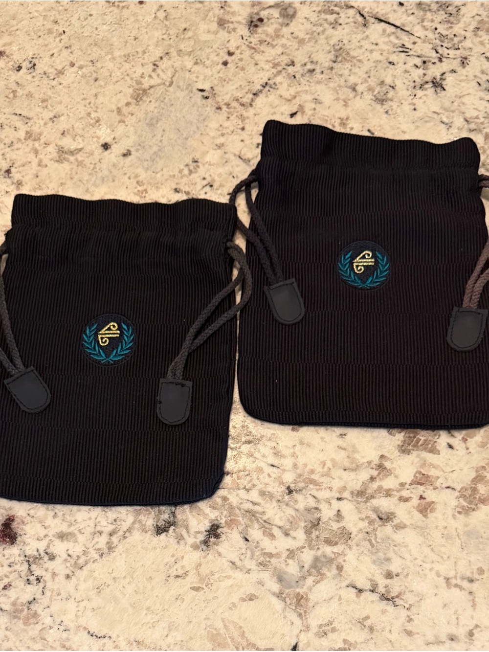 LOT/2 Vintage Air New Zealand Airline Amenity Kit Bag Drawstring Pouch UNUSED ✈️